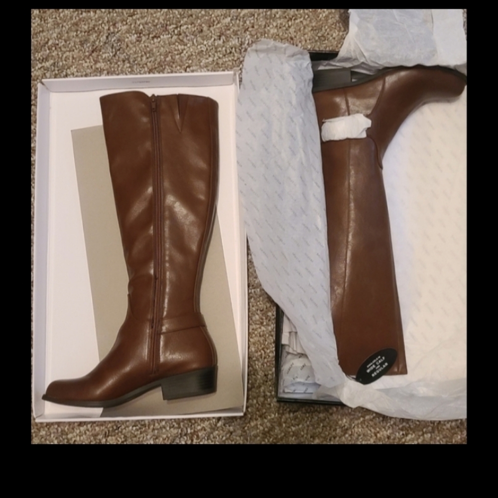 Alfani Cognac Wide Calf Boots